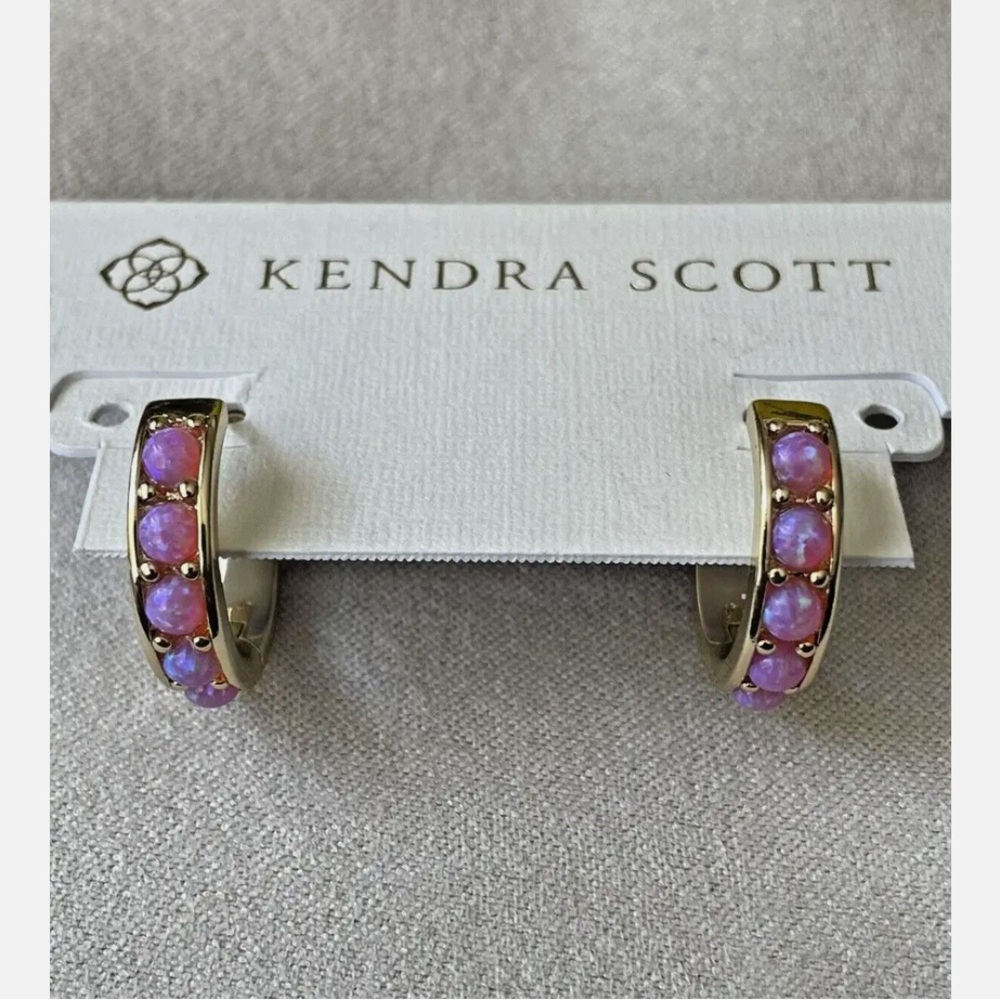 ISO Barbie™ x Kendra Scott Gold Huggie Earrings in Pink Opal DO NOT BUY